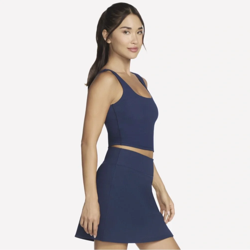Skechers Teal Athletic GO FLEX RIB Longline Bra/Crop Top - M - Picture 2 of 10